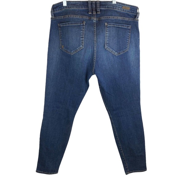 KUT‎ from the Kloth Toothpick Skinny Jeans Womens 14S Short Medium Blue Denim - Picture 3 of 9